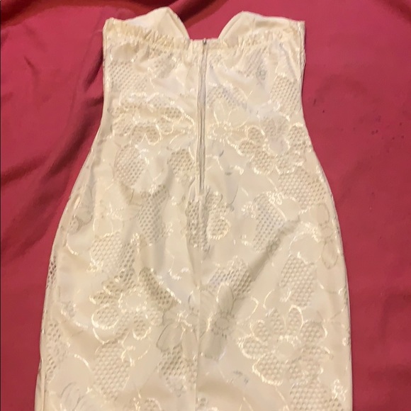 Strapless white floral dress - Picture 3 of 3